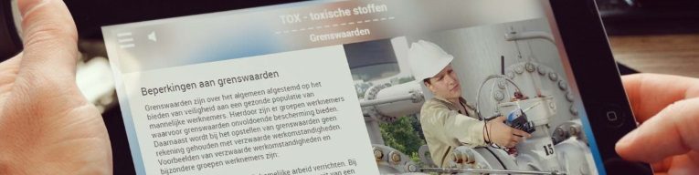 Voorbeeld van een scherm uit de Dräger e-learning Gasmeten Ex-Ox-Tox